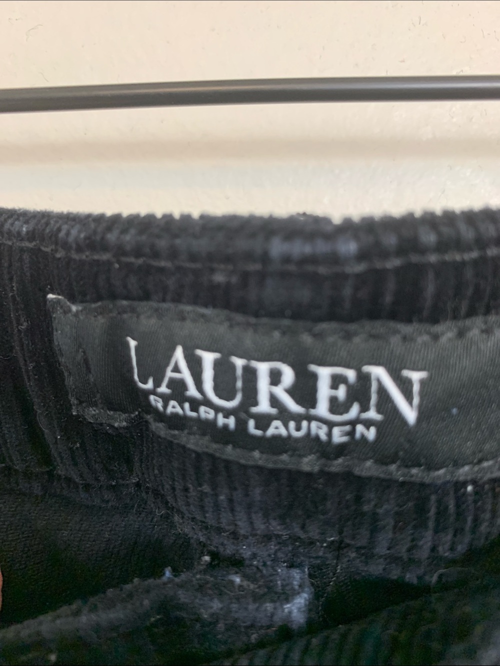 Lauren Ralph Lauren Black Label Black Straight-Leg Corduroy Jeans - Picture 3 of 16